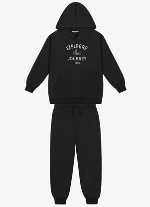 Trick Nick - Conjunto Blusão com Capuz e Calça Preto - TRICK NICK