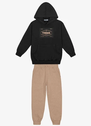 Trick Nick - Conjunto Blusão com Capuz e Calça Preto - TRICK NICK