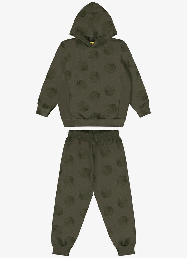 Rovi Kids - Conjunto Blusão com Capuz e Calça Verde