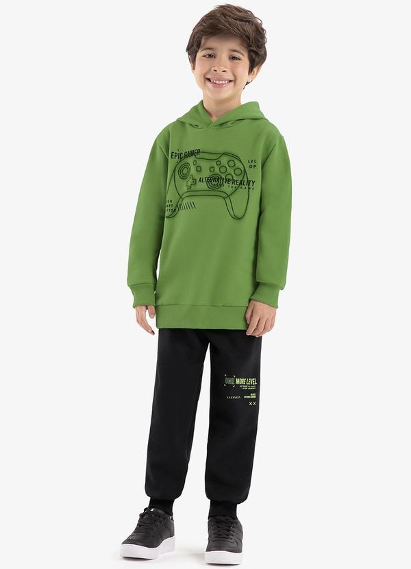 Rovi Kids - Conjunto Blusão com Capuz e Calça Verde