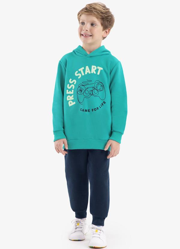 Rovi Kids - Conjunto Blusão com Capuz e Calça Verde