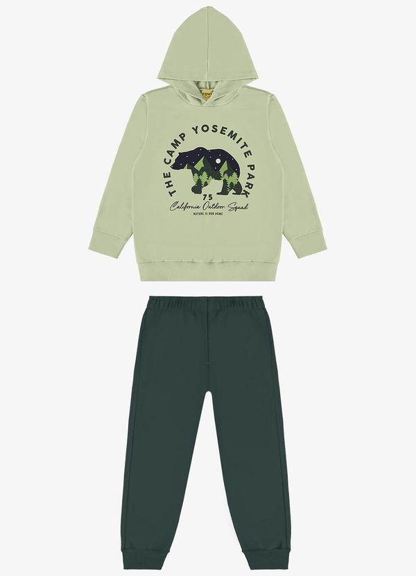 Rovi Kids - Conjunto Blusão com Capuz e Calça Verde