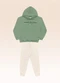 Fakini Kids - Conjunto Blusão com Capuz e Calça Branco - variação: Verde
