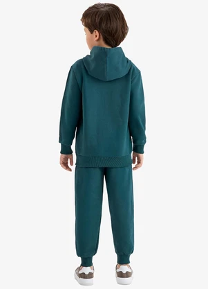 Rovi Kids - Conjunto Blusão de Capuz e Calça Moletom Verde - ROVI KIDS