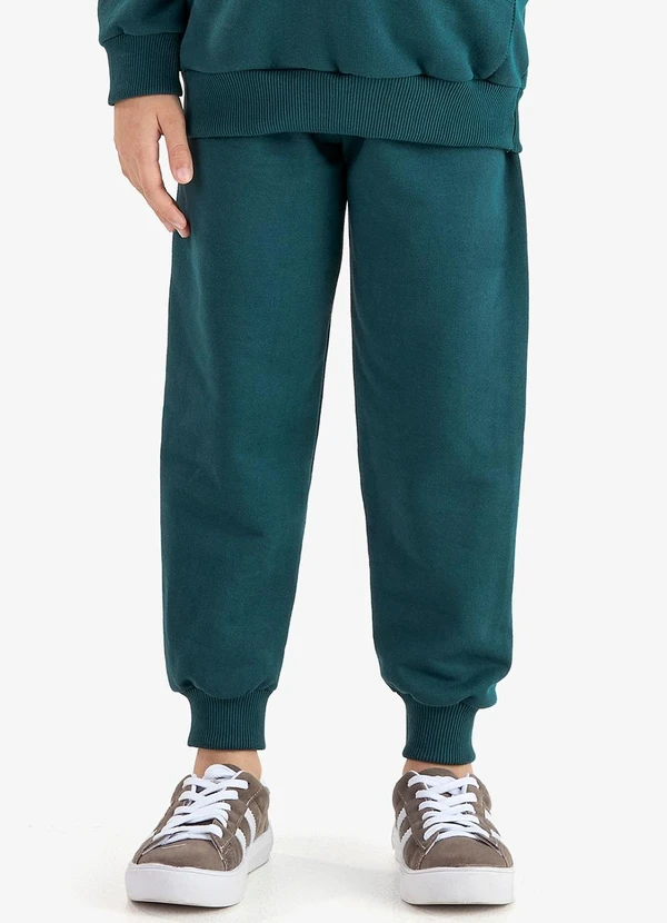 Rovi Kids - Conjunto Blusão de Capuz e Calça Moletom Verde 5