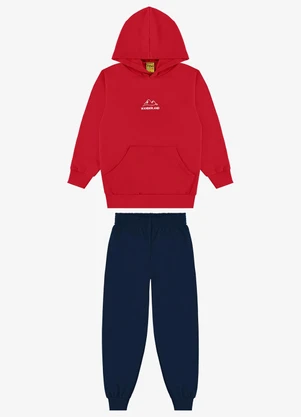 Rovi Kids - Conjunto Blusão de Capuz e Calça Vermelho - ROVI KIDS