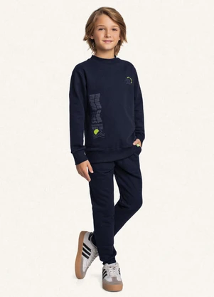 Fakini Kids - Conjunto Blusão e Calça Azul - FAKINI KIDS