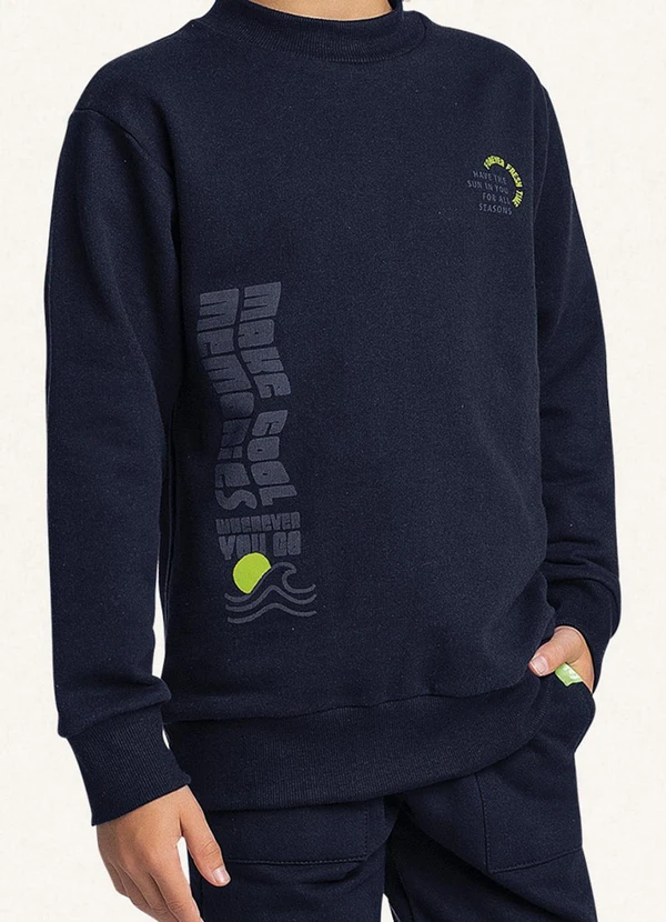 Fakini Kids - Conjunto Blusão e Calça Azul 4