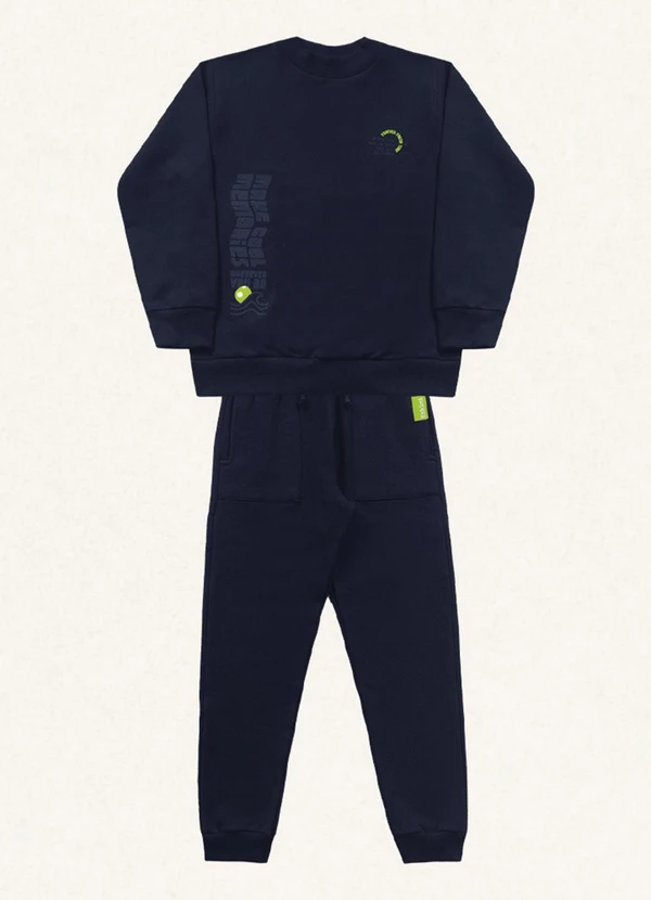 Fakini Kids - Conjunto Blusão e Calça Azul 6