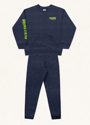 Fakini Kids - Conjunto Blusão e Calça Azul - FAKINI KIDS