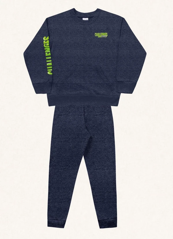 Fakini Kids - Conjunto Blusão e Calça Azul