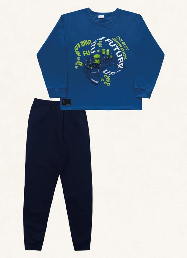 Fakini Kids - Conjunto Blusão e Calça Azul