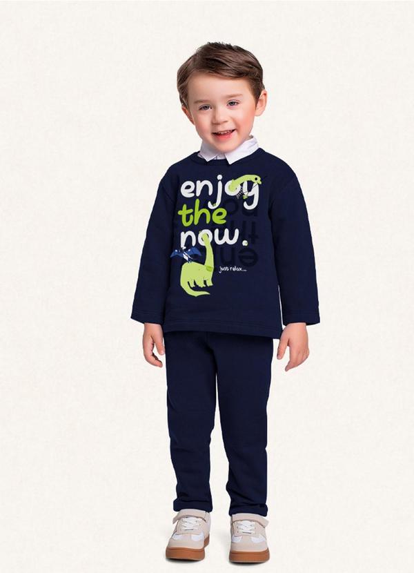 Fakini Kids - Conjunto Blusão e Calça Azul