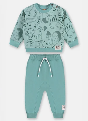 Up Baby - Conjunto Blusão e Calça Bebê Azul - UP BABY