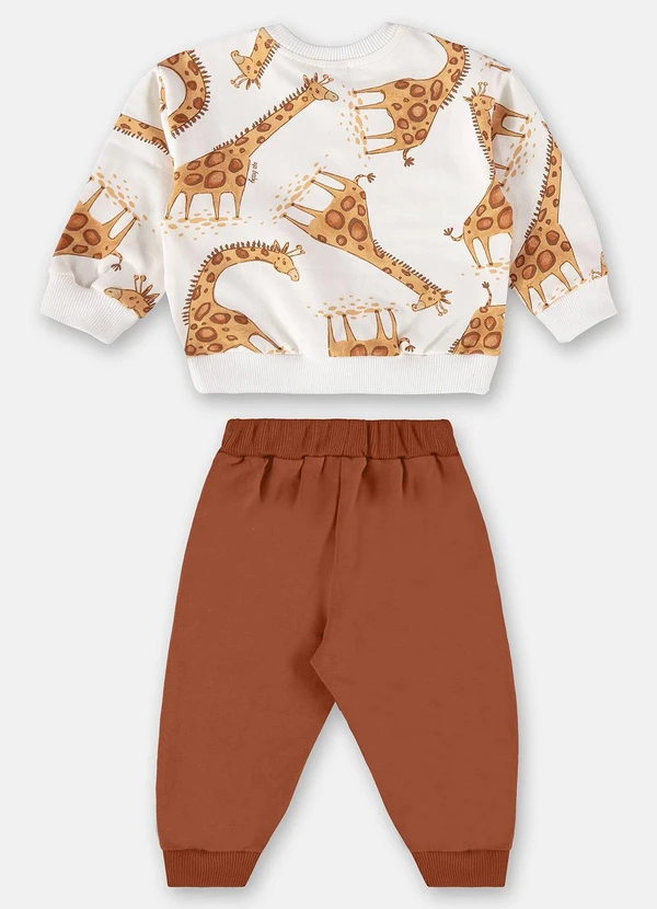 Up Baby - Conjunto Blusão e Calça Bebê Bege 3