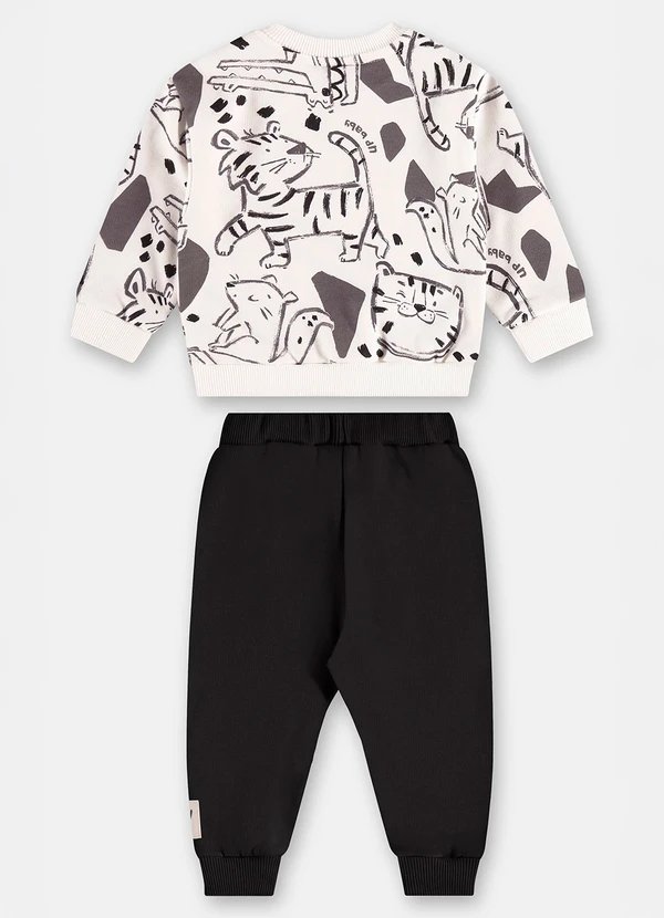 Up Baby - Conjunto Blusão e Calça Bebê Branco 3