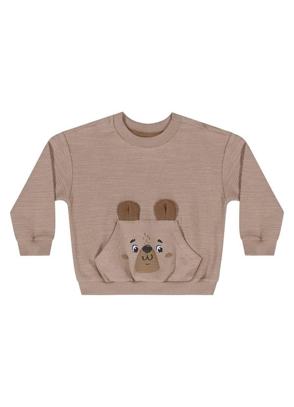 Quimby - Conjunto Blusão e Calça Bebê Marrom 2