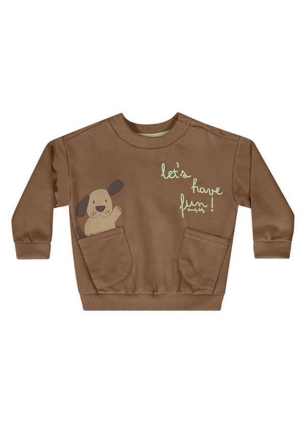 Quimby - Conjunto Blusão e Calça Bebê Marrom 3