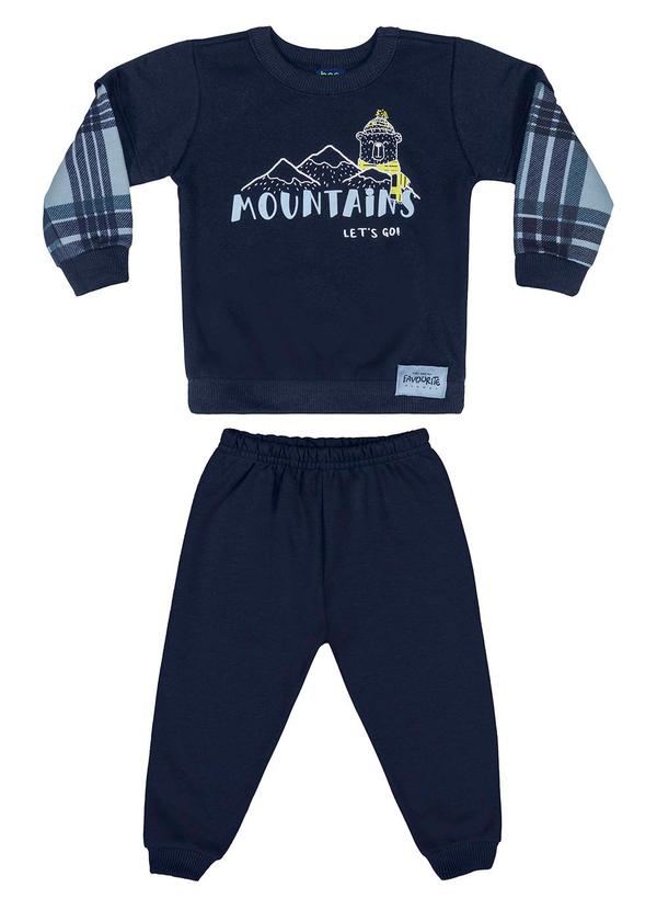 Bee Loop - Conjunto Blusão e Calça Bebê Menino Azul