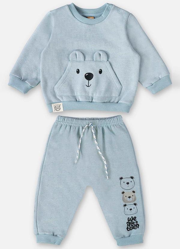 Up Baby - Conjunto Blusão e Calça Bebê Menino Azul