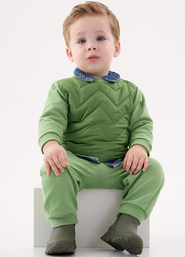 Up Baby - Conjunto Blusão e Calça Bebê Menino Verde