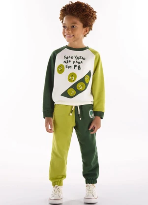 Três e Já - Conjunto Blusão e Calça Bege - TRÊS E JÁ