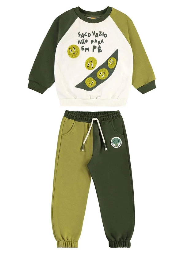 Três e Já - Conjunto Blusão e Calça Bege 3