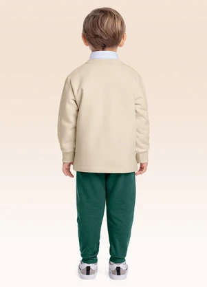 Fakini Kids - Conjunto Blusão e Calça Bege - FAKINI KIDS
