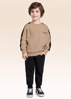 Fakini Kids - Conjunto Blusão e Calça Bege - FAKINI KIDS