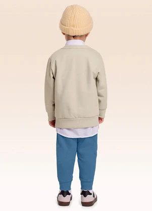 Fakini Kids - Conjunto Blusão e Calça Bege - FAKINI KIDS