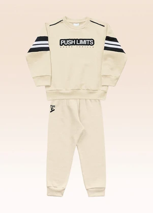 Fakini Kids - Conjunto Blusão e Calça Bege - FAKINI KIDS