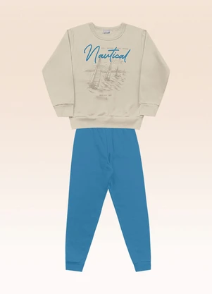 Fakini Kids - Conjunto Blusão e Calça Bege - FAKINI KIDS