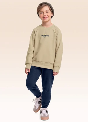 Fakini Kids - Conjunto Blusão e Calça Bege - FAKINI KIDS