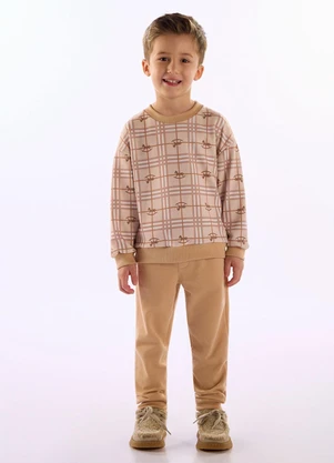 Up Baby - Conjunto Blusão e Calça Bege - UP BABY