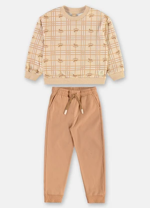 Up Baby - Conjunto Blusão e Calça Bege - UP BABY