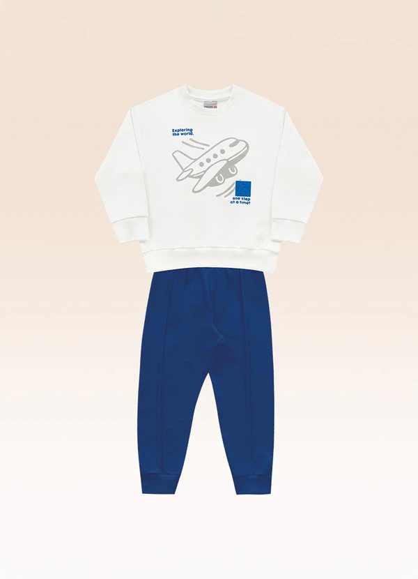 Fakini Kids - Conjunto Blusão e Calça Branco