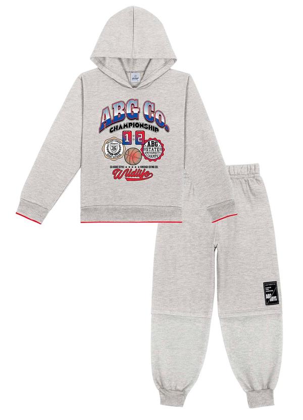 Abrange - Conjunto Blusão e Calça Cinza