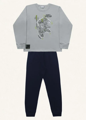 Fakini Kids - Conjunto Blusão e Calça Cinza - FAKINI KIDS