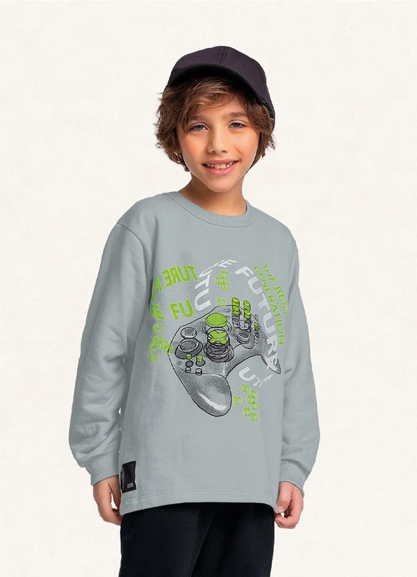 Fakini Kids - Conjunto Blusão e Calça Cinza 3