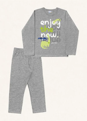 Fakini Kids - Conjunto Blusão e Calça Cinza - FAKINI KIDS