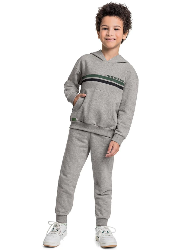 Quimby - Conjunto Blusão e Calça Cinza