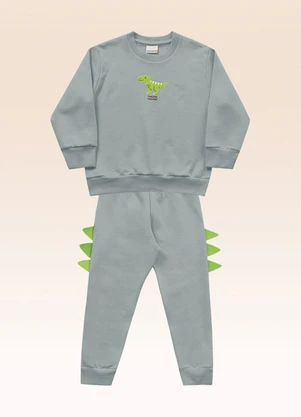 Fakini Kids - Conjunto Blusão e Calça Cinza - FAKINI KIDS
