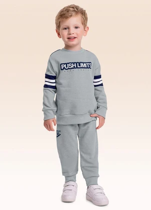 Fakini Kids - Conjunto Blusão e Calça Cinza - FAKINI KIDS