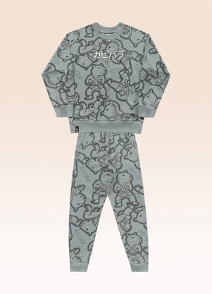 Fakini Kids - Conjunto Blusão e Calça Cinza - FAKINI KIDS