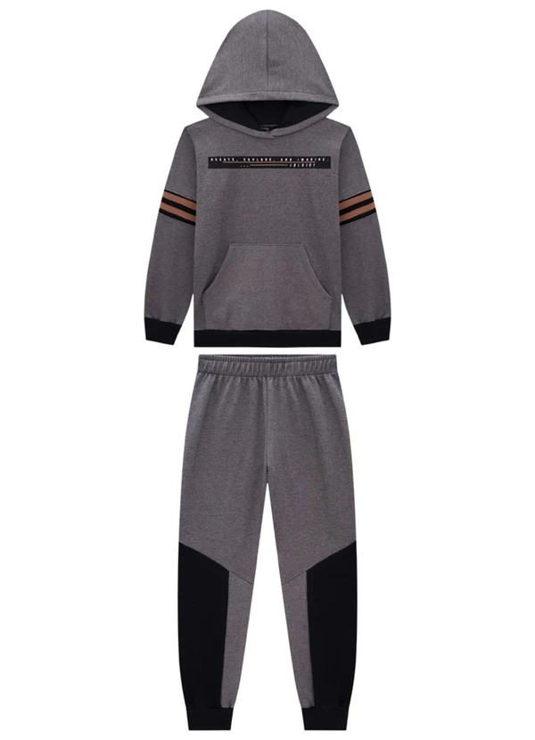 Ioluig - Conjunto Blusão e Calça com Molecotton Preto 2