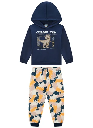 Marlan - Conjunto Blusão e Calça Dino Camuflado Azul - MARLAN