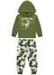 Marlan - Conjunto Blusão e Calça Dino Camuflado Marrom - variação: Verde