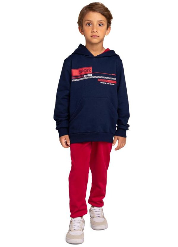 Marlan - Conjunto Blusão e Calça em Malha Sport Azul