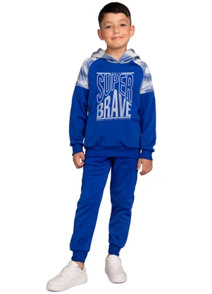 Marlan - Conjunto Blusão e Calça em Malha Sport Azul - MARLAN