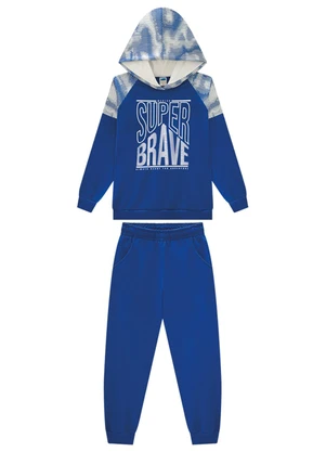 Marlan - Conjunto Blusão e Calça em Malha Sport Azul - MARLAN
